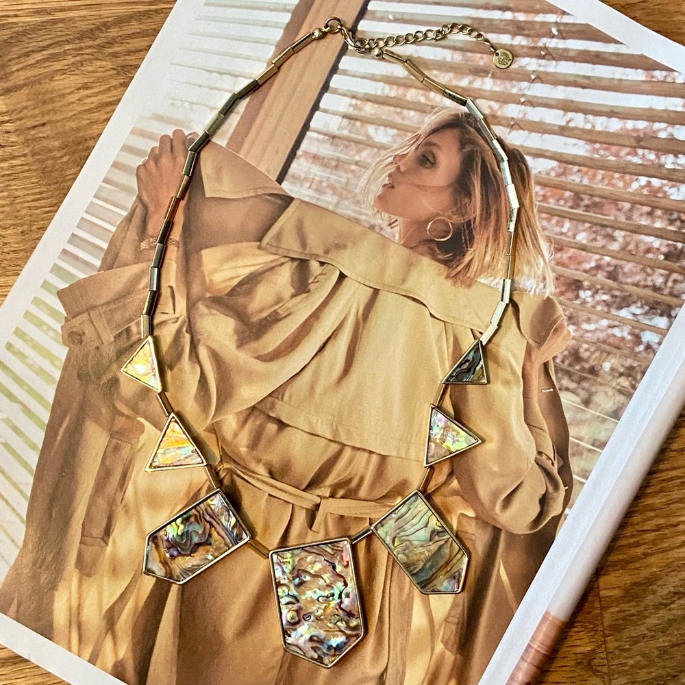 House of Harlow | Gold Abalone Necklace